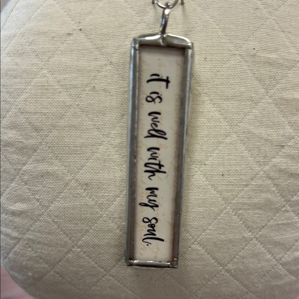 Silver Framed Inspirational Pendant